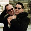 Matrix Reloaded : foto Andy Wachowski, Hugo Weaving, Keanu Reeves, Lana Wachowski