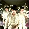 La naranja mecánica : foto Malcolm McDowell, Stanley Kubrick