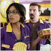 Clerks II : foto Brian O'Halloran, Kevin Smith, Rosario Dawson