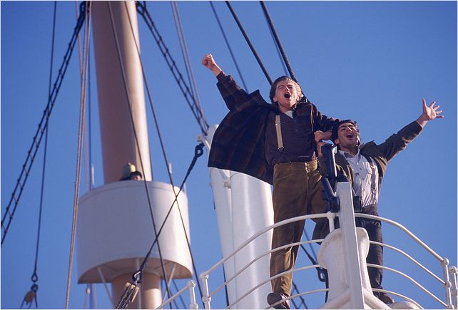 Titanic : foto Danny Nucci, James Cameron, Leonardo DiCaprio