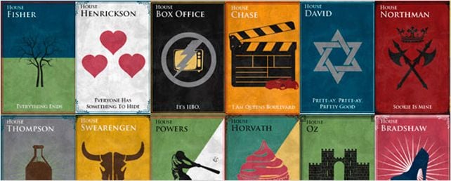 Las series de HBO como casas de 'Juego de Tronos'